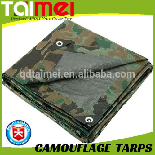 90gsm~280gsm Polyethylene Camouflaged Tarpaulin Camo Tarps