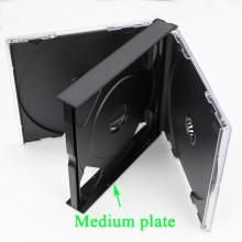 Double Disc Jewel Case CD Black Empty Box Transparent Black Bottom Double-sided CD Box CD Case PP DVD Case Box