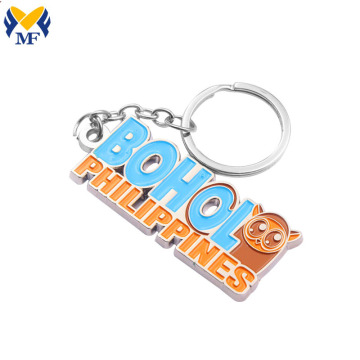 Custom Fashion Metal Die Cut Keychains For Sales