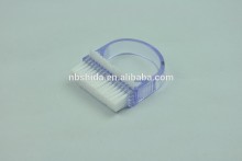 plastic colored nail brush in lunar shap