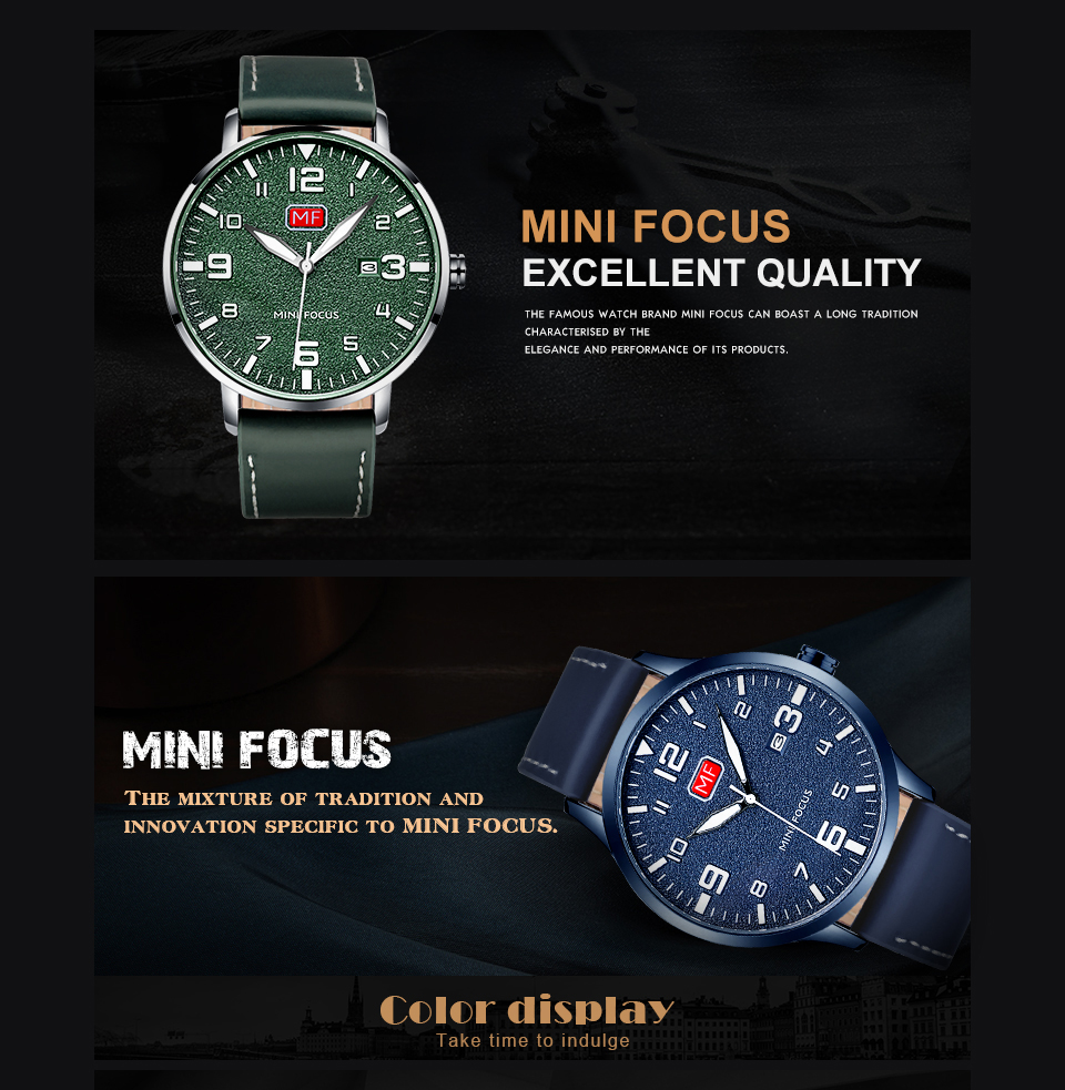 MINIFOCUS Fashion Chronograph Sport Mens Watches Top Brand Luxury Quartz Watch Reloj Hombre 2019 Male Clock relogio Masculino