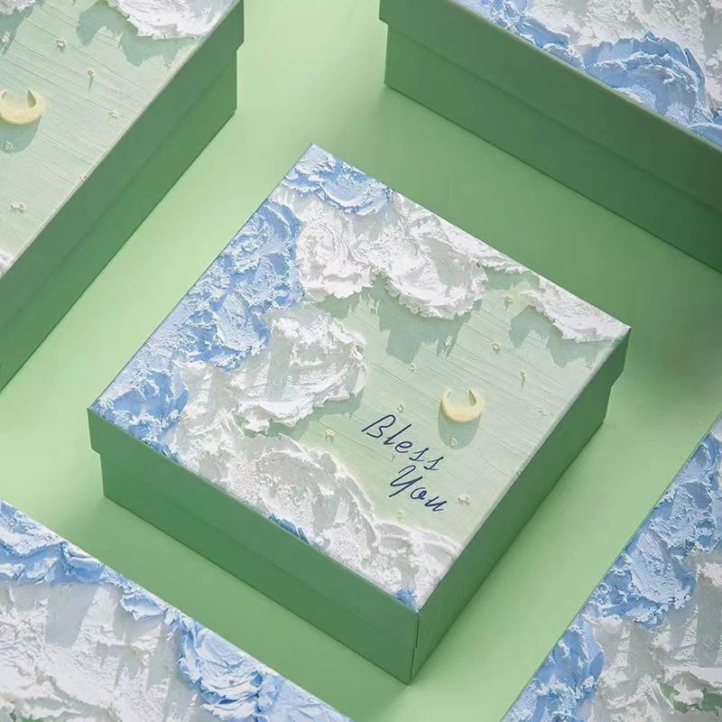 Oil Painting Printed Gift Box and Handbag Jewelry Perfume Chocolate Exquisite Box Wholesale Custom
