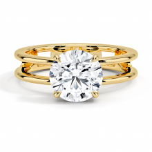 18K Gold Round Lab Diamond Ring Bespoke