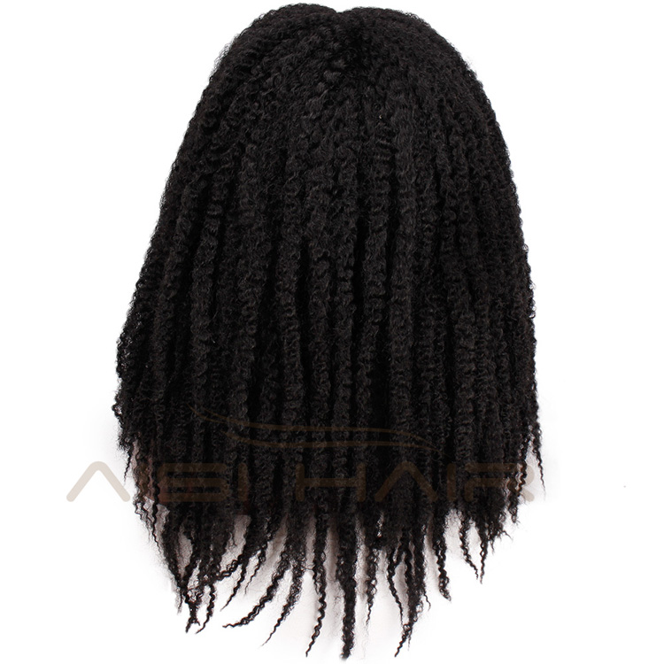 Aisi Hair Synthetic Afro Kinky Curly Hair Braids Dreadlock Marley Braiding Hair Wig Black Ombre Brown for Women