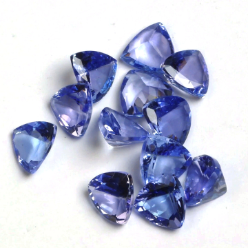 Triangle cut tanzanite gemstone high quality blue stones