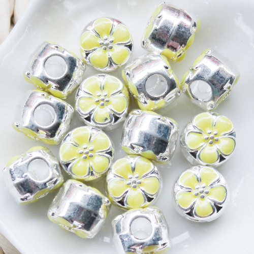 12,5MM Spacer Beads Charms Χρώμα Λάδι Σταγόνα Λουλούδια Χάντρες Rhinestone για κατασκευή κοσμημάτων