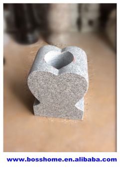 G633 Vase, Heart Shape Cemetery Vase