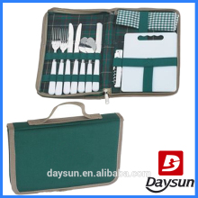 Picnic Kit for Two Person Handy Carrying Case With Zipper
