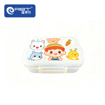 Solid Color Cartoon Rectangular Lunch Box