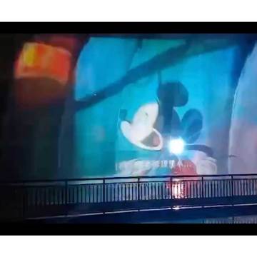 Custom laser water screen fountain