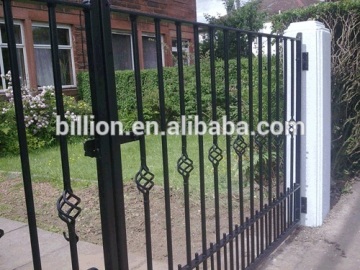 powder coated used wrought iron fencing with basket