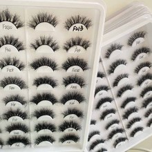 Wholesale Mink Eyelash Packaging - Natural Faux Mink Lashes 5D Wispy Cat Eye Lashes
