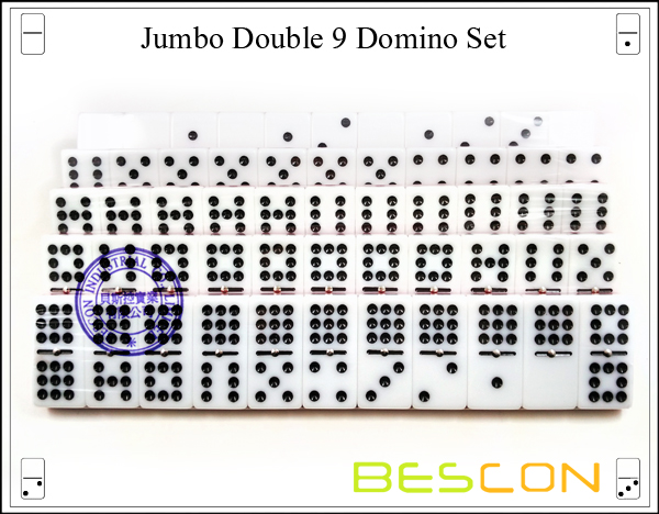 Jumbo Double 9 Domino Set-7 Jumbo Double 9 Domino Set-7