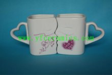 YF28026 heart shape handle valentine mug