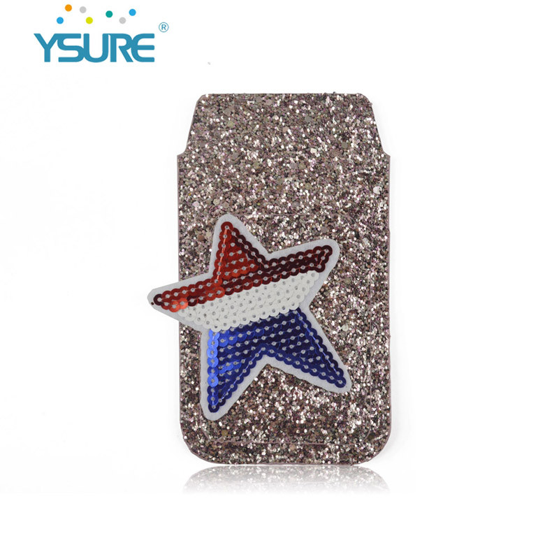 New Style bling Lovely leather case for Phone 4.7 following with Universal Pouch