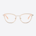 Cat Eye combined acetate and metal Optical Frames