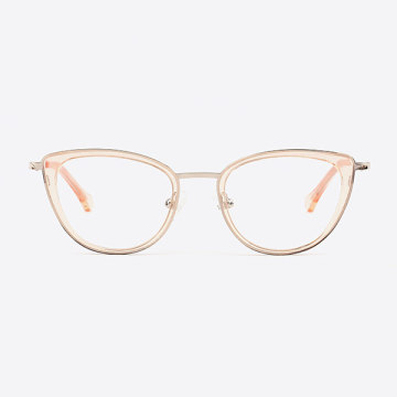 Cat Eye combined acetate and metal Optical Frames