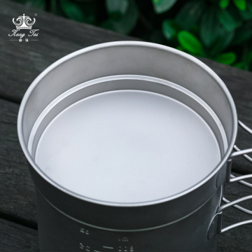 Pure Titanium Outdoor Soup Pot Cover/1450ml