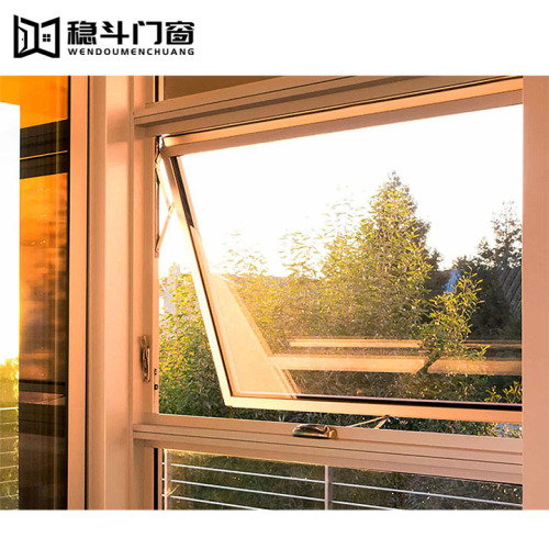 Aluminum Double Top Hung Glass Waterproof Awning Windows