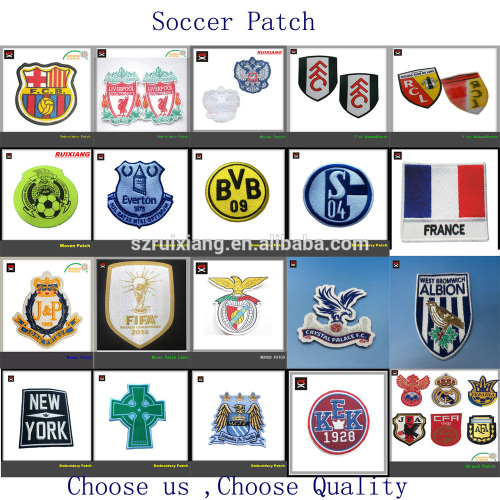 High class quality woven patch for soccer jacket