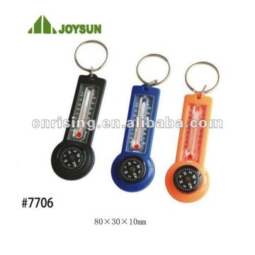 Keyring compass with thermometer (item#7706)