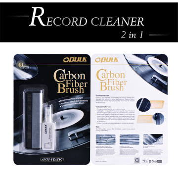Anti-static CARBON FIBER BRUSH velvet brush vinyl record cleaning with liquid