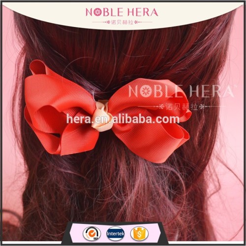 9 colors avaliable flat hair clip for hair ribbon bow clear clip hair product