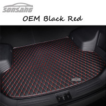 Black Red Stitched Car Trunk Mat