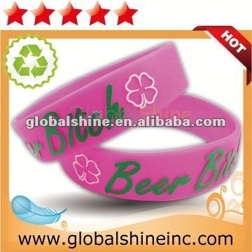 debossed segmented silicone bracelet