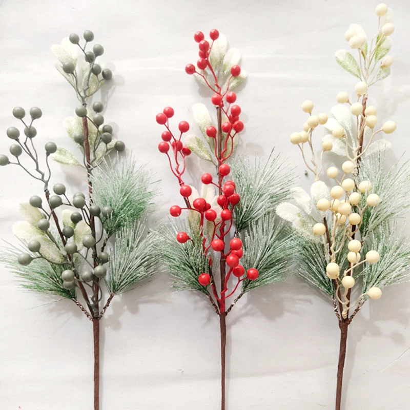 Christmas Berry Fruits Branch Artificial Flower