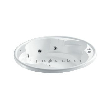 Acrylic Round Shape Massage Bathtub F2460