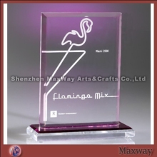 Transparent Border Polished Acryl Trophy/Paperweight/Gift with Your Logo