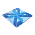 Piastrelle di vetro del triangolo del backsplash della cucina del mosaico della piscina blu