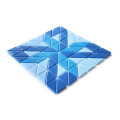 Blue Pool Mosaic Kitchen Backsplash Triangle Glass Tiles