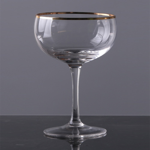 Gold Rim Drinking Stemless Wine Glasses