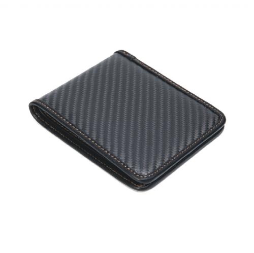 Fibra de carbono Bifold Wallet Durable RFID Bloqueo