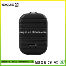 Glossy color Portable power bank mobile phone battery charger with LED torch light