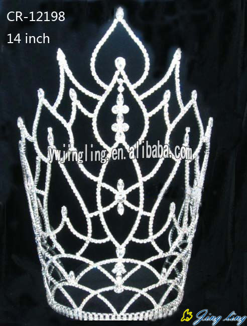 Large leaf tiara pageant crown