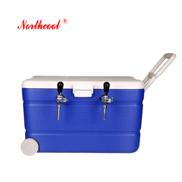 tabletop cooler box with handle and wheels