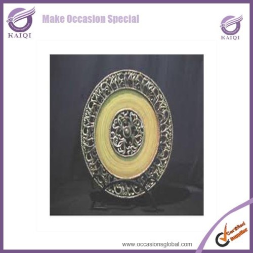 k3803 bulk wholesale new design party 13" decoration Vintage Style Charger Plate