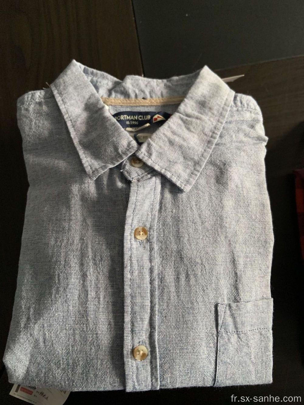 Chemises habillées pour hommes sans décoloration en fil teint