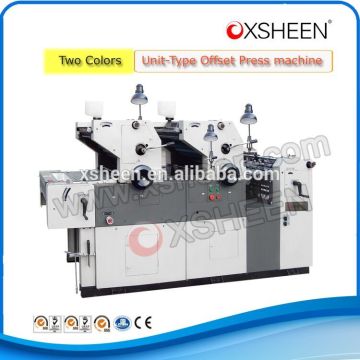CE approval standard quality two color offset printer machine