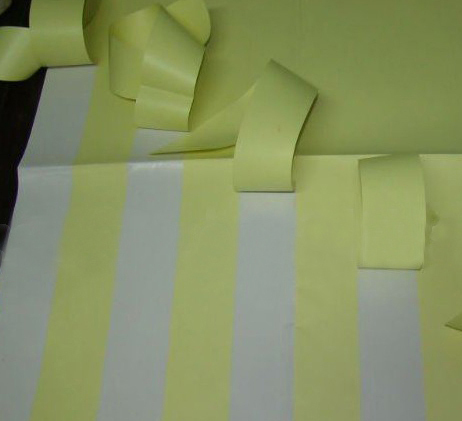 back slit adhesive paper