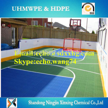 custom outdoor playground fence/ice rink barrier board with steel frame/playground fence HDPE board