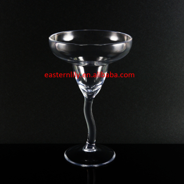 Transparent BPA free Acrylic Stemware Cocktail Glasses Margarita Glass