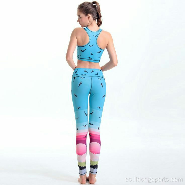 Pantalones de yoga de mujeres con humedad personalizada