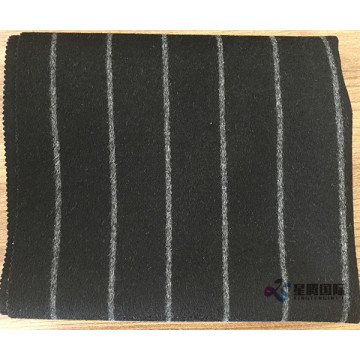 White Vertical Stripe 100% Wool Fabric