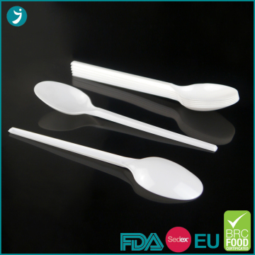 Disposable Plastic Spoon White Stackable 2g