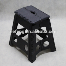 China Zhejiang Semicircle Handle Black PP Folding Stool 39cm