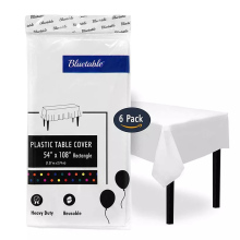 Red White Checkered Heavy Duty Rectangular Table Cover - Premium Plastic Tablecloth